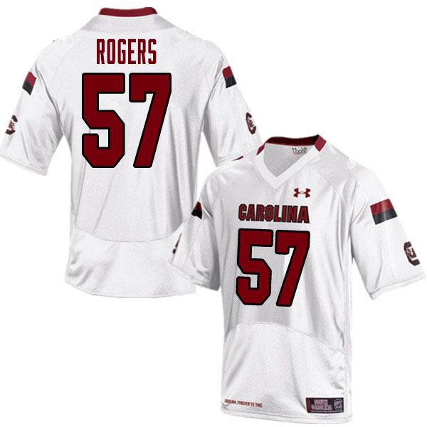 Men #57 William Rogers South Carolina Gamecocks College Football Jerseys Sale-White